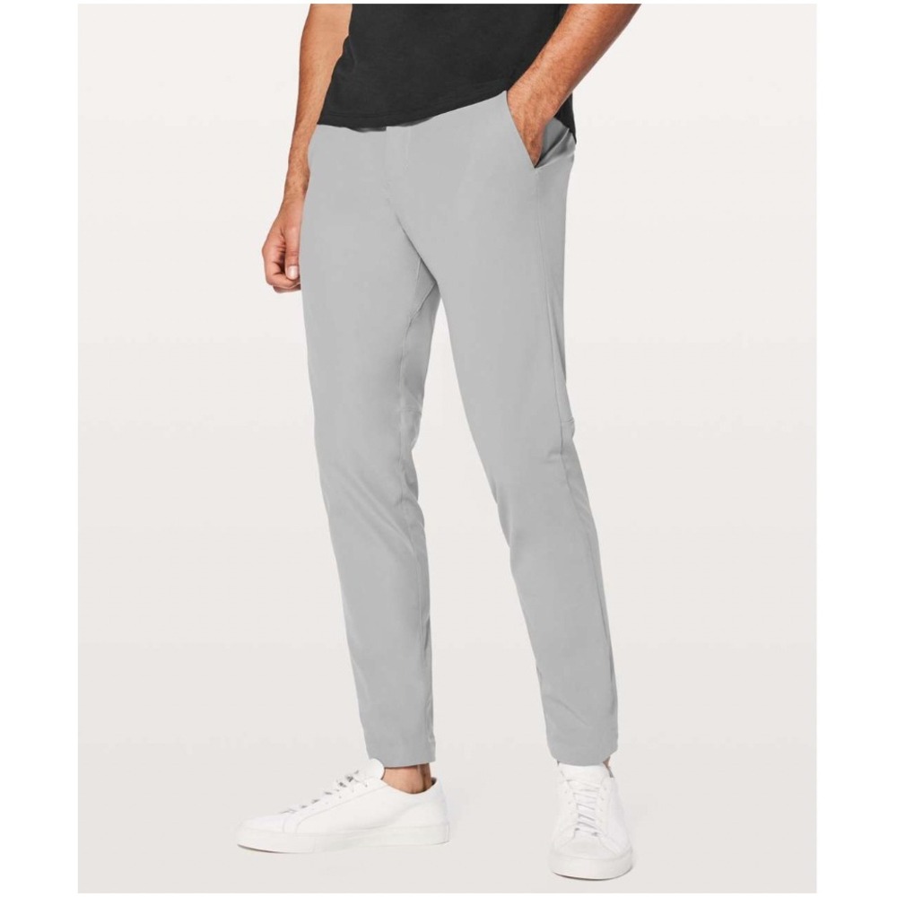 Lululemon Mens Commission Pant Slim Warpstreme 34" Light Cast M5439S Size 28